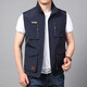 JP Men's Vest Casual Quick Dry Jacket Multipocket Photography Vest 2206 Khaki L (125jin [Jin entspricht 0,5 kg] -140jin [Jin ist gleich 0,5 kg])