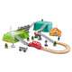 Hape木质火车轨道 火车拼装积木亲子互动DIY搭建  益智玩具儿童礼物 高速列车收纳套+赠电动火车头 3-6Y