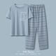 Feimaibo Men's Pyjamas Coton Coton Coton Colonge à manches courtes Pantalons de plein air décontractés pour les hommes Coton de grande taille de Coton de grande taille HD3523 MEN L