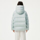 Tambor down jacket women's short detachable hood fashion large silhouette autumn and winter coat thick 530368D frost blue 160