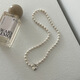 French freshwater pearl necklace light luxury niche design high-end love OT buckle sterling silver clavicle chain wholesale pearl necklace 925 silver