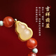 Baoxin Fanrui BOSFRU natural ice floating southern red agate bracelet for women Hetian jade gourd birth year gift bracelet retro jewelry cultural toy
