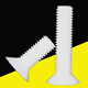XMSJPP-Korrosionsresistente flacher Kopfschraube M6-M10 Cross-Coctersunk isoliert Säure und alkali-resistente Plastik-PP-Schraubenschrauben M8*12200 Stücke