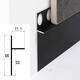 FACEMINI FN-684 5 cm Wandtafel Ablauflinie ohne Schlitzen eingebettete Aluminiumlegierung Basbar 15 mm unsichtbar