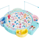 Jouets de pêche électrique en rotation magnétique jeu jeu de pêche à la pêche parent-enfant gibier de pêche interactif garçons et filles 2-3-6 ans cadeau pour enfants bleu frais-45 poisson + rotation de musique électrique [boîte de couleur]