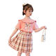 Disney Girls-Anzugsanzugsanzug 2025 Neues modisches Internet-Promi JK Girls College Style Children's Rock Zweiteiler Blau 1342 110 cm geeignet für 100-110 cm Alter 4-5 Jahre alt