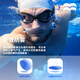 Langxiao mirror, large frame, waterproof and anti-fog swimming goggles, professional equipment for children, men and women, adults can be equipped with myopia prescription and free swimming cap, obsidian black (swimming cap + nose clip and earplug set) 500 degrees