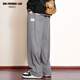 Dingfengbaoluo corduroy pants men's autumn casual pants American retro wide-leg loose large size HK9201 gray 3XL