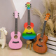 WEIKASI Ukulele Beginners Girls and Male Students Van board 23-inch Uklili Little Guitar Children's Musical Instruments 23-inch - Sakura Powder + Full Gift Pack 23-inch