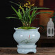 Yuxuantang Celadon Sukkulente Phalaenopsis Spezialblütenblüte mit Basis großgrößen Keramik Lazy Simple Spider Plant Orchidee Bonsai yy Pink Pflaumen Grün 719+ Lazy Base