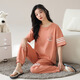 Meijun Frühling und Sommer neu purer Baumwollpyjamas Frauen -Set Koreanischer Hausanzug Kurzarmhose Frauen 9717 m