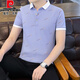皮尔卡丹（pierre cardin）短袖男士T恤Polo打底衫2024新款男装翻领休闲短袖T恤男式上衣 679黑色 M