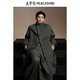 PEACEBIRD Men's Wear Contains Alpaca Wool Stand Collar Woolen Coat Men's Winter Woolen Woolen Coat Dark Gray First Batch L