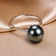 Queen of Pearls Tahitian Black Pearl Ring 18K Gold Diamond Saltwater Pearl Ring Birthday Gift 14