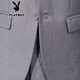 Playboy suit men's slim professional suit blazer casual suit wedding best man groom suit groom suit one button black single suit (send shirt) XL