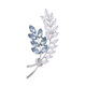 Violet clear ear brooch high-end women's exquisite festival gift corsage 2024 new trendy brooch platinum blue 1