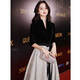 
Seidler black evening dress for women 2025 new banquet temperament noble and light luxury niche annual meeting host black mid-length L (recommended 106-115Jin [Jin equals 0.5 kg])