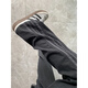 Fumile American Retro Striped Casual Hosen Herren Frühling und Herbst Lose Slim Dicked Work Hosen gerade Sporthosen schwarz xl