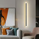 FENGLANQ light luxury minimalist one-word long wall lamp living room grille line TV background wall lamp simple bedroom bedside lamp golden acrylic 60cm warm light