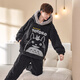 
Qiaojiaoqi autumn and winter pajamas men plush thickened velvet coral velvet warm men's suit winter hooded cartoon home clothes XYI2027/9926 Men's L size recommended 100-130Jin [Jin equals 0.5 kg]