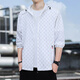 Ropa solar de carpintería de carpintero para hombres de color delgado de hielo de verano para hombres transpirables para el viento al aire libre para hombres de pesca para hombres con protector solar 319 gris claro xxl [recomendado 140-160jin [Jin iguala 0.5 kg]]]