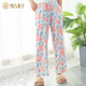 Sorgfältige Damen Pyjama Hosen Home Hosen Frauen Sommer lose lässige Hosen Frauen können zu Hause außerhalb Schnüre tragen 7027 Orchidee xxl