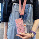 Afapu Diamond Coin Wallet Oppo Case Case Soft Shell Crossbody Women's Card Magn Персонализированная креативная полная упаковка Anti -Fall Black Shell - Diamond Coin Wallet + Crossbody Lanyard Oppo A3 Exclusive