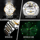 
Top 10 OLEVS Brands Swiss Certified Watch Men's Mechanical Watch Fully Automatic Double Calendar Luminous Waterproof Business Men's Watch Olevs9928 Men-Steel Belt White Free Engraving