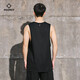 Vestible preciso de secado rápido El verano nuevo entrenamiento de entrenamiento Fitness Running, sin alivio, camiseta de baloncesto americano delgado sin mangas Z120110304 Pure Black 2xl