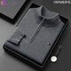 TOME BORNEK genuine Tommy 100% pure wool sweater men's sweater half turtleneck zipper winter knitted sheep cashmere sweater bottoming sweater for men black M 165 95-115Jin Jin equals 0.5 kg