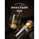 Creative Gold Foil Jinshan Erliang White Wine Glass Set Large Household 100ml Crystal Glass 2 Liang Spirits Small Drinkware Household High-end Liquor Glass Set Le Aijin Wine Tasting Cup Jinshan Erliang White Wine Glass/6 Pack + Bamboo Wood 6-hole Tray
