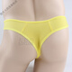 Männer sexy Unterwäsche von Männern, glatte und eisige Seide Perspektive Vordere Loch hohl Tanga-Unterwäsche, sexy Unterwäsche, T-Pants, Sex, dunkelblau, gleichmäßige Größe