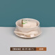 Shen Fu disposable tableware set, biodegradable set of rice husk, four-piece set, bowls, chopsticks, cups, spoons, bone dishes, wine banquet household, beige 100 sets (bowls, cups, saucers and spoons), single set of 4 pieces
