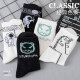 Cotton Thirteen 8 pairs of socks men's mid-calf socks antibacterial and deodorant spring and summer breathable ins trendy black and white stockings