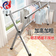 Stainless steel double pole clothes drying rack floor-standing folding retractable mobile indoor hanging clothes drying rack balcony cool quilt rack stainless steel thickened double pole 1.6 meters + 2 piece set