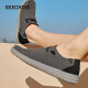 斯凯奇（SKECHERS）男鞋夏季帆布鞋商务休闲鞋复古低帮软底缓震一脚蹬板鞋66387