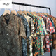 Bkqu2023 Hong Kong Style Vintage Flower Blume kurzärmeliges Hemd männliches Paar Sommer Retro Trendy Brand Kubaner Kragen Hawaiian Loose X675 Black M.