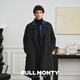 Full Monty [Trench Double-face Whisk] Cabinement en laine Business pour hommes et veste décontractée en laine à double poitrine mi-longueur gris foncé 50004 44