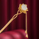 Kamalun (KAMALUN) Hotan Jade Lotus Hairpin Ancient Style Tassel Hanfu Headwear Updo Hairpin Hairpin Hair Accessory for Girlfriend’s Birthday Gift Lotus Hairpin + Gift Box Unengraved