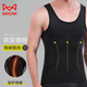 MiiOW Men's Tummy Control Vest Styling Tunic Top Fat Man Invisible Shaping Artifact Clothes to Reduce Beer Belly Shaping Clothes H Combination - Black Vest + Belly Controlling Belt M Size Recommended 125-160Jin Jin is equal to 0.5kg