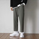 Xuan Laiya casual pants for men's spring and summer new draped suit pants Korean style trendy loose straight pants for youth sports nine-point pants Black XL [Suggested 120-130Jin [Jin equals 0.5 kg]]
