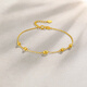 Saturday Fortune (ZLF) Yellow 18K Gold Bracelet Women's Small Golden Bean Transfer Color Gold Bracelet Birthday K Yellow-16+2.5cm Tail Chain 1.1-1.3g