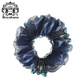 Royal Sasa Hair Accessoires, Haarkreis Perlen Stoff Kopf Blume koreanische Kopfbedeckung handgefertigtes Blumenhaarseil Haarseil Blau 9273