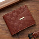 Chajin 2023 Neue Männer Brieftasche kurze Business Wallet Jugend Horizontaler leichter Luxus mehrerer Kartenposition Brown Brown