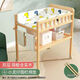 Bangledi Neugeborenen Pflegetisch Festes Holz Mobile Baby Windel Tisch Multifunktionales Babymassage Badewanne Pflegetisch + Xiaolongzai Pflegepolster Doppelschicht