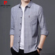 
Pierre cardin brand pure cotton long-sleeved shirt men's spring and autumn middle-aged and elderly men's plaid loose large-size cotton shirt trend 6626 blue [thin style] 190/4XL recommended 175-190Jin [Jin equals 0.5 kg]