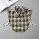 Duoxian Herren gefälschter Kragen neue Baumwollplaid formelle Bekleidungsbank Dekorative Hemdkragen Herbst- und Wintersteuerprofi gefälschter Kragen Einfacher grauer Plaid 3890-120jin [Jin gleich 0,5 kg]