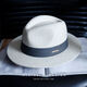 ALBINELE French new autumn and winter white wool topper hat for men and women black big head flat ridge felt hat versatile camel pure black regular code M (55-57.5cm) adjustable