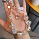 
Munian (munian) mobile phone lanyard short wrist pendant ins dream starry sky crystal bead hanging chain keychain shell sturdy anti-loss bracelet Fantasy starry sky crystal bead bracelet + transparent clip