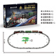 Iberi Children's Toys Boy 3-6-8-12 Jahre alte Dampfzug mit Gleislade-Hochgeschwindigkeits-Eisenbahnmodell Geburtstagsgeschenk 5 Box + 2 Bäume-verlängerte Strecke-Geschenkbox Boy Birthday Gift Train Modellaufladbar